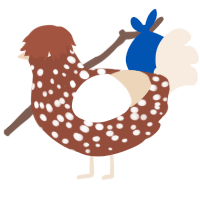 A russet and cream chicken with a speckle pattern