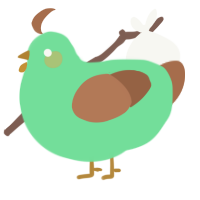 A spring and brown chicken