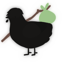 A sable chicken