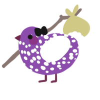 A violet and white chicken with a speckle pattern