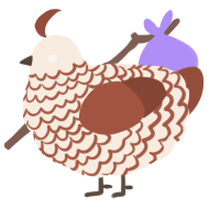A cream and russet chicken with a lace pattern