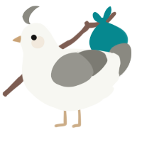 A white and ash chicken
