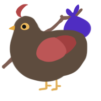 A bark and red chicken