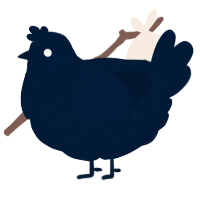 A tumblr chicken with a speckle pattern