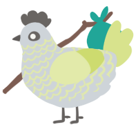 A mist and lemon chicken with a lace pattern