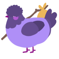 A lilac and overcast chicken with a head pattern