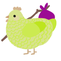 A lemon and lime chicken with a lace pattern