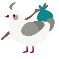 A white and ash chicken