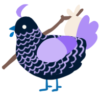 A tumblr and lilac chicken with a lace pattern