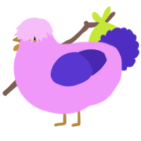 A lavender and indigo chicken