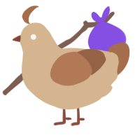 A beige and brown chicken