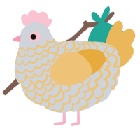 A mist and honey chicken with a lace pattern