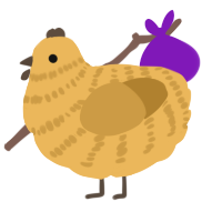 A honey and gold chicken with a bar pattern