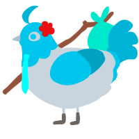 A mist and sea chicken with a head pattern