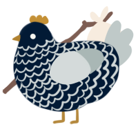 A tumblr and silver chicken with a lace pattern