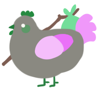 A ash and lavender chicken