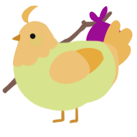 Honeydew, a lemon and honey chicken with a head pattern
