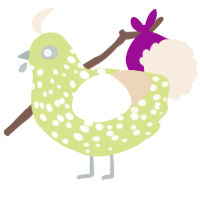 A lemon and cream chicken with a speckle pattern