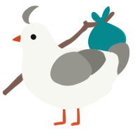 A white and ash chicken