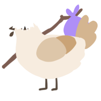 A cream and beige chicken