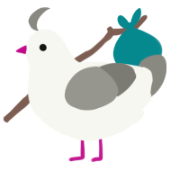 A white and ash chicken
