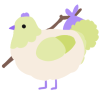 A cream and lemon chicken with a head pattern
