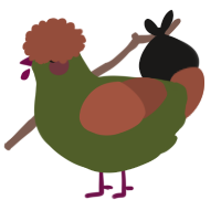 A olive and russet chicken
