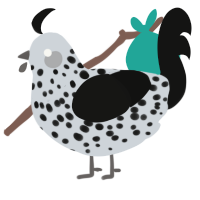 𝓰ᵣₑᵧₗᵢₛₜ, a mist and black chicken with a speckle pattern