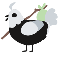 A sable and mist chicken with a head pattern