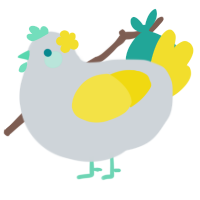 A mist and yellow chicken