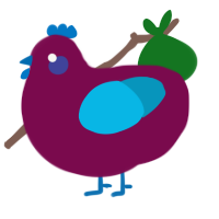 A wine and cerulean chicken