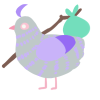 A silver and lilac chicken with a bar pattern
