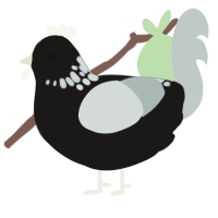 grayspeckle tbn, a sable and silver chicken with a neck-speckle pattern