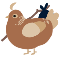 A brown and beige chicken with a neck-band pattern