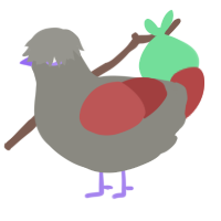 A ash and red chicken