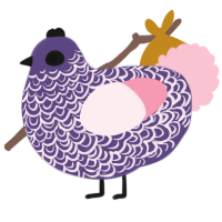A overcast and rose chicken with a double-lace pattern