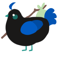 A sable and ultramarine chicken
