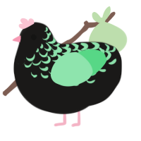 A sable and spring chicken with a half-lace pattern