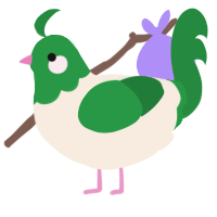 A cream and viridian chicken with a head pattern