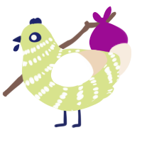 A lemon and cream chicken with a bar pattern