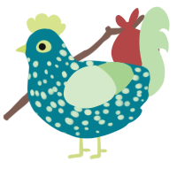 Ban evasion, a sea and gluppy chicken with a speckle pattern