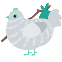 A mist chicken with a bar pattern