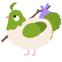 A cream and chartreuse chicken with a head pattern