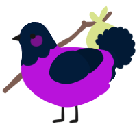 A amethyst and tumblr chicken with a head pattern