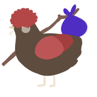 A bark and red chicken