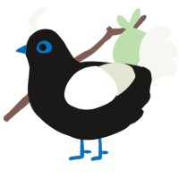 A sable and white chicken