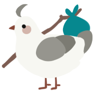 A white and ash chicken