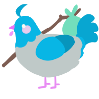 A silver and cerulean chicken with a head pattern