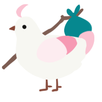A white and rose chicken