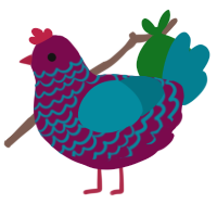 A wine and sea chicken with a lace pattern